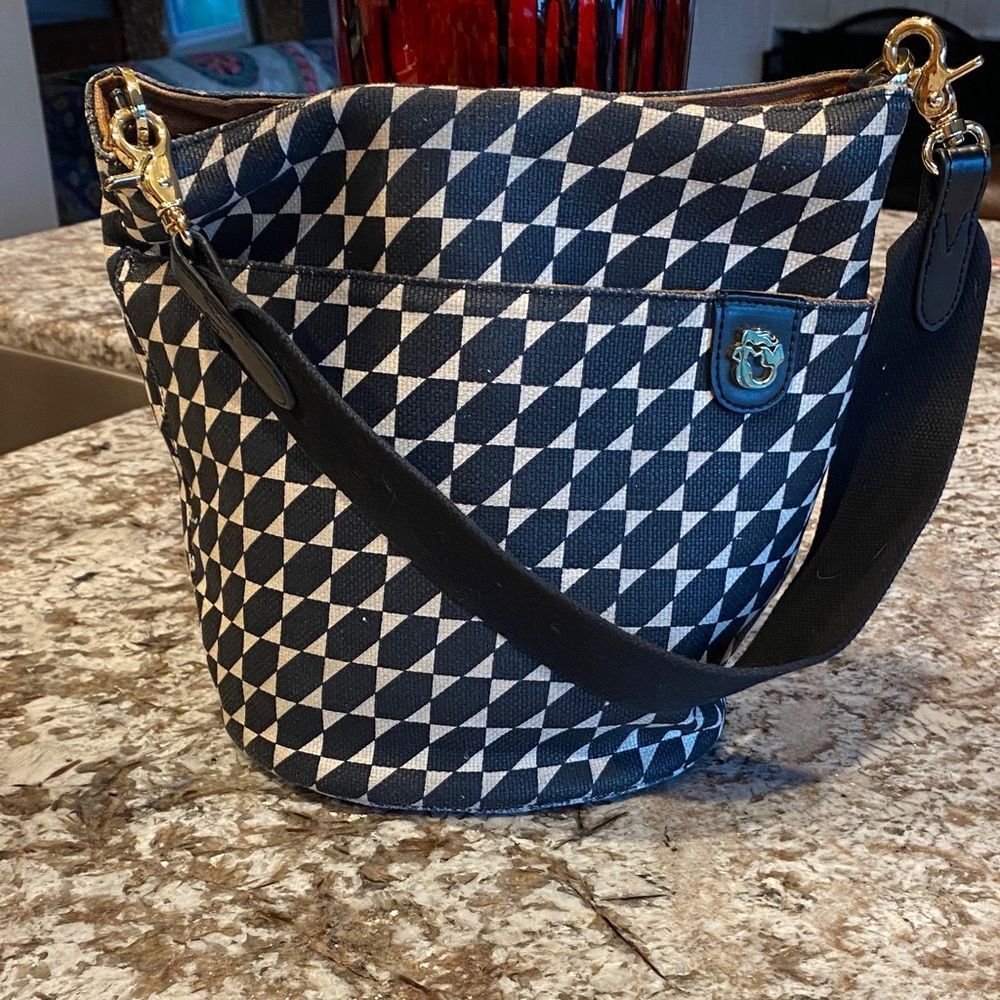 Spartina 449 Black and White‎ Geometric Women's Bag